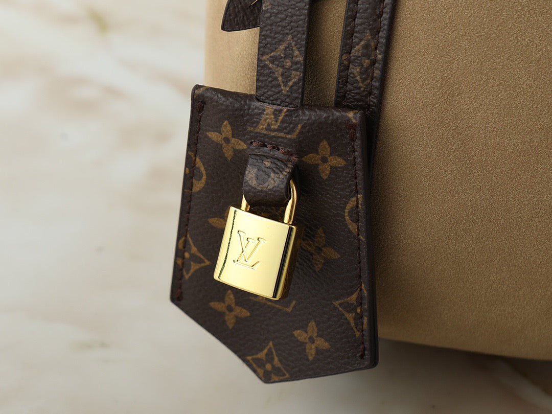 Louis Vuitton Beige Monogram Handbag – Lock & Strap Edition