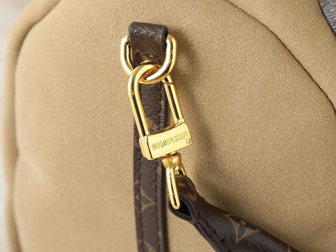 Louis Vuitton Beige Monogram Handbag – Lock & Strap Edition