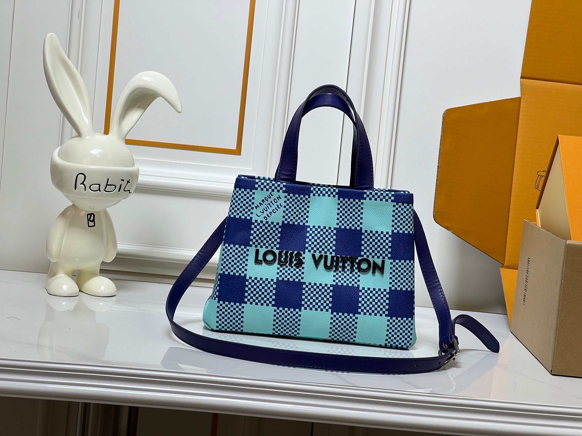 Louis Vuitton Pixel Checkered Tote – Digital Monogram Edition