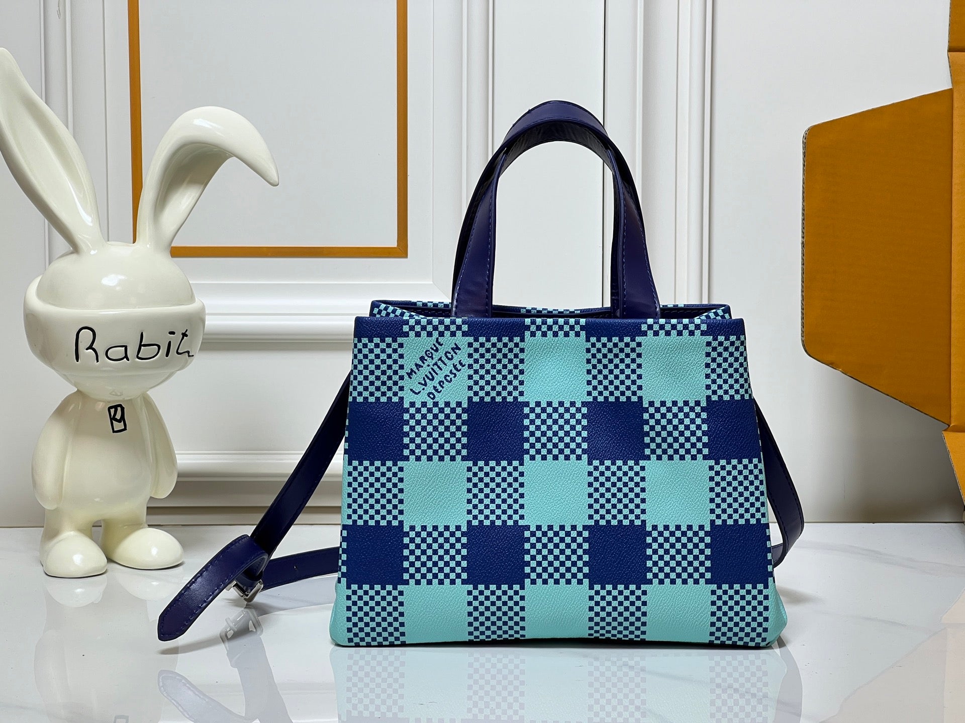 Louis Vuitton Pixel Checkered Tote – Digital Monogram Edition