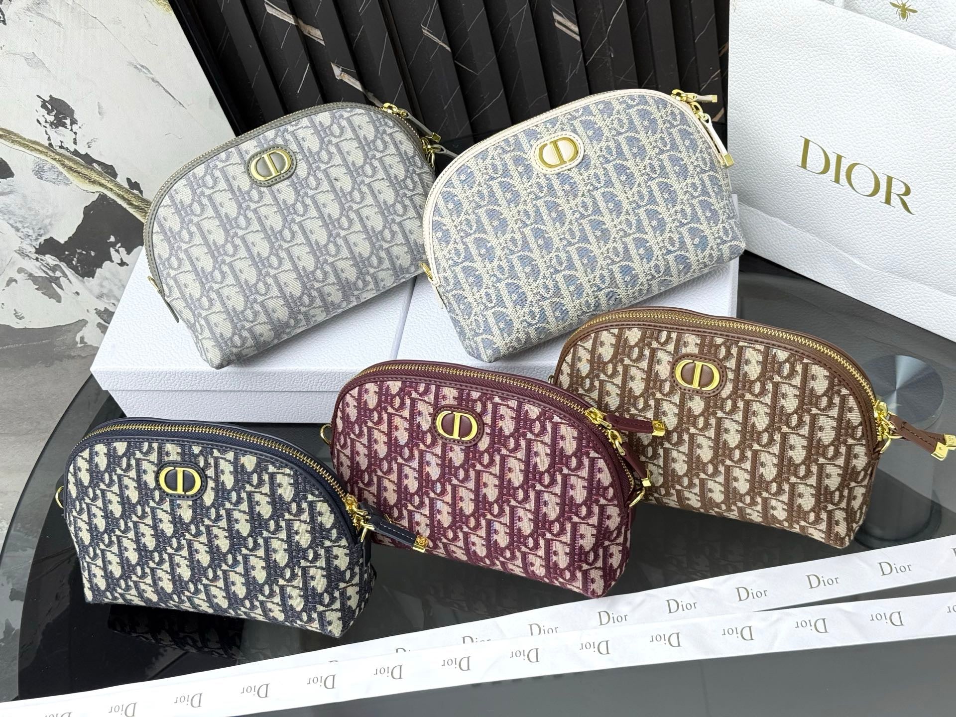 Dior Monogram Cosmetic Pouch Collection – CD Charm Series