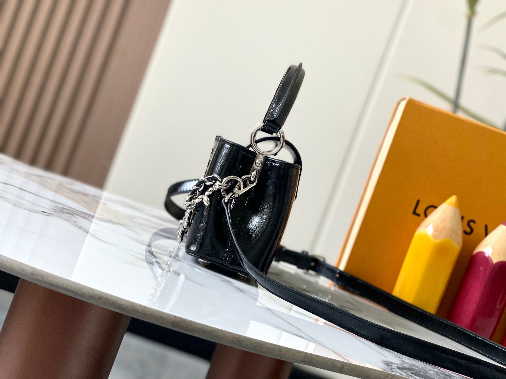 Louis Vuitton Metallic Logo Handbag Collection – Dual Size Luxe Series