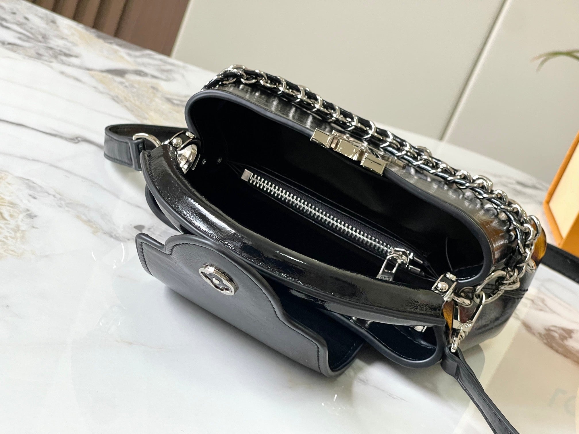 Louis Vuitton Metallic Logo Handbag Collection – Dual Size Luxe Series