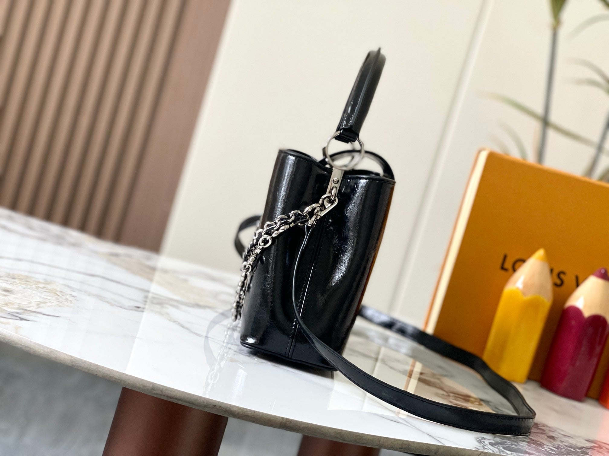 Louis Vuitton Metallic Logo Handbag Collection – Dual Size Luxe Series