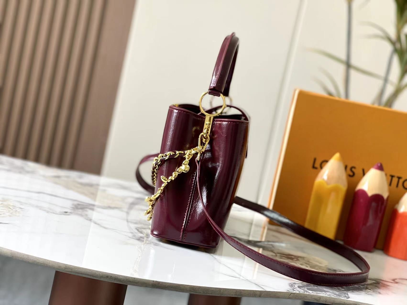 Louis Vuitton Metallic Logo Handbag Collection – Dual Size Luxe Series