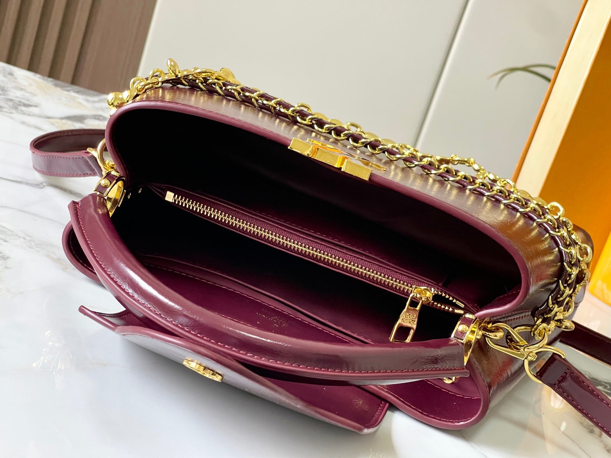 Louis Vuitton Metallic Logo Handbag Collection – Dual Size Luxe Series