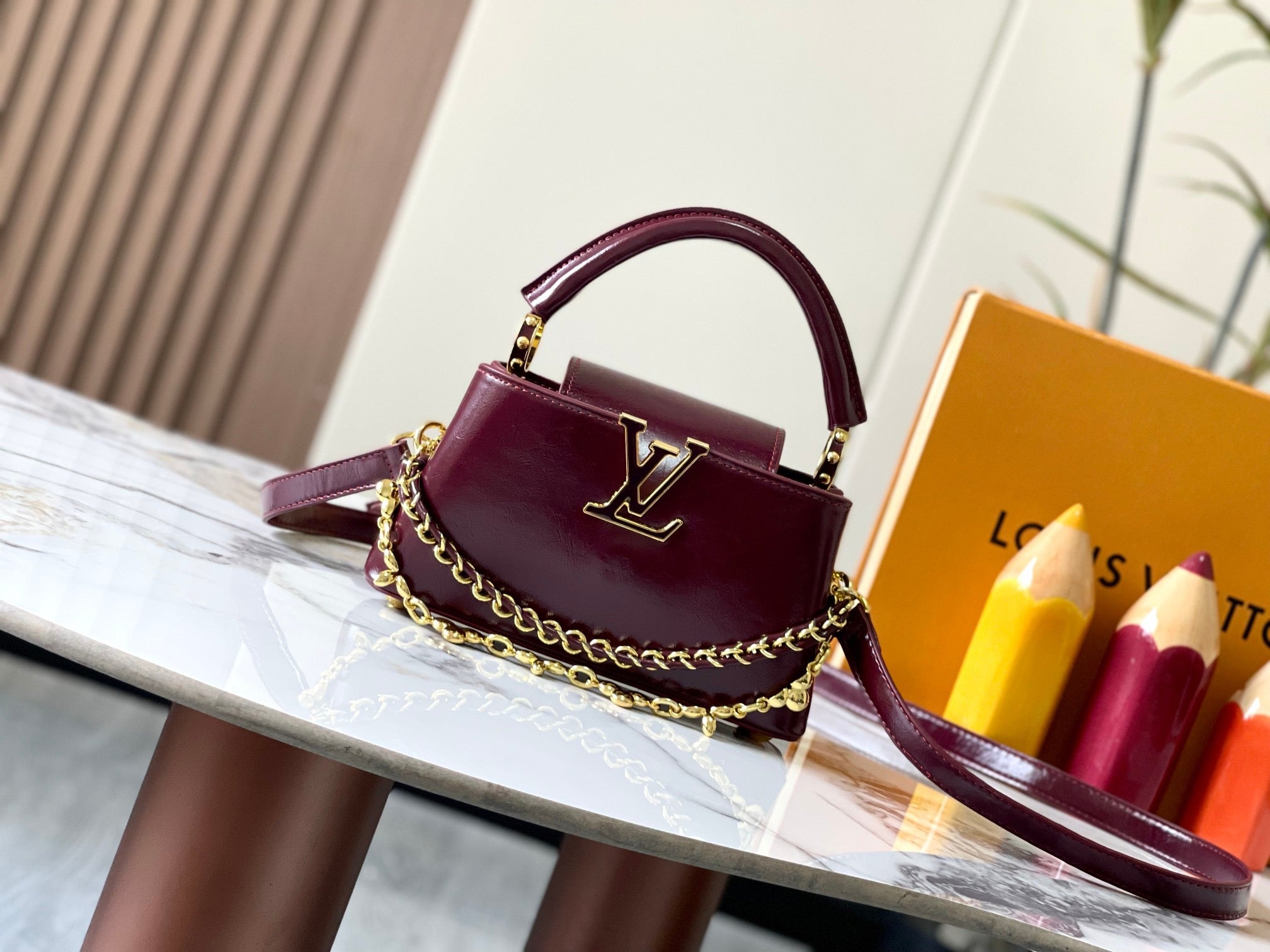 Louis Vuitton Metallic Logo Handbag Collection – Dual Size Luxe Series