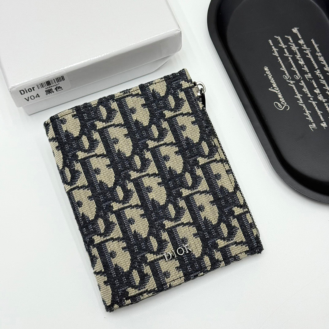 Christian Dior Monogram Zipper Wallet – Signature Logo Edition