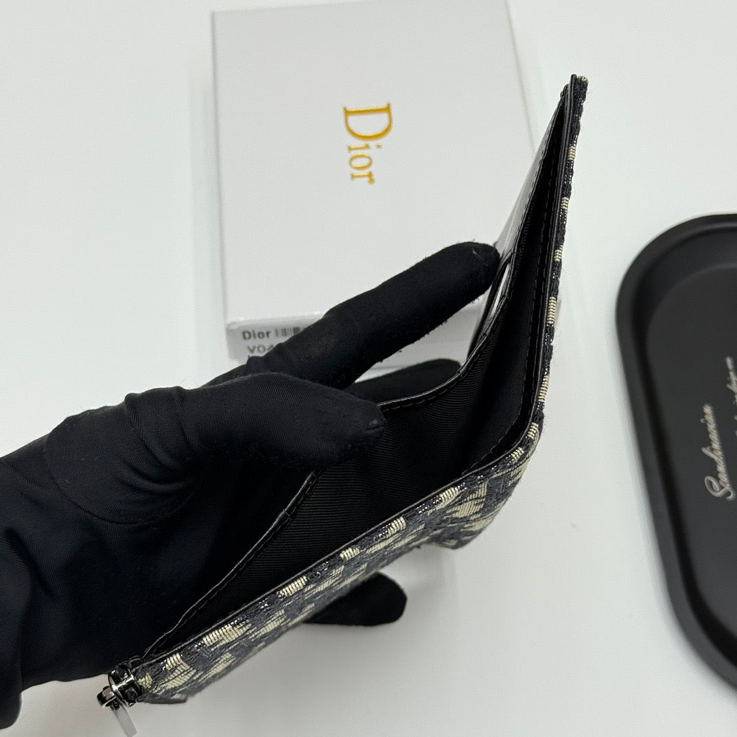 Christian Dior Monogram Zipper Wallet – Signature Logo Edition