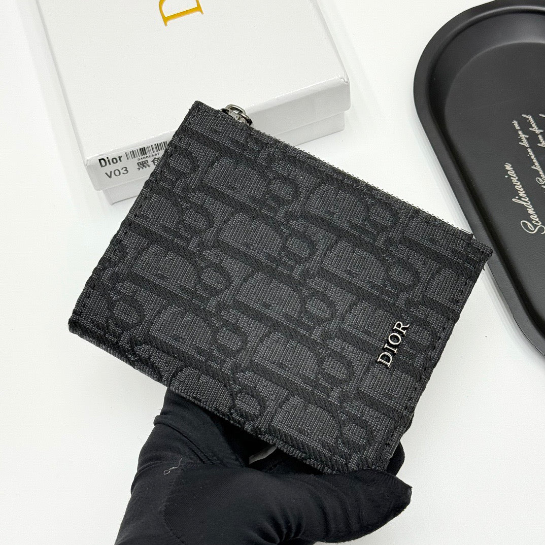 Christian Dior Monogram Zipper Wallet – Signature Logo Edition