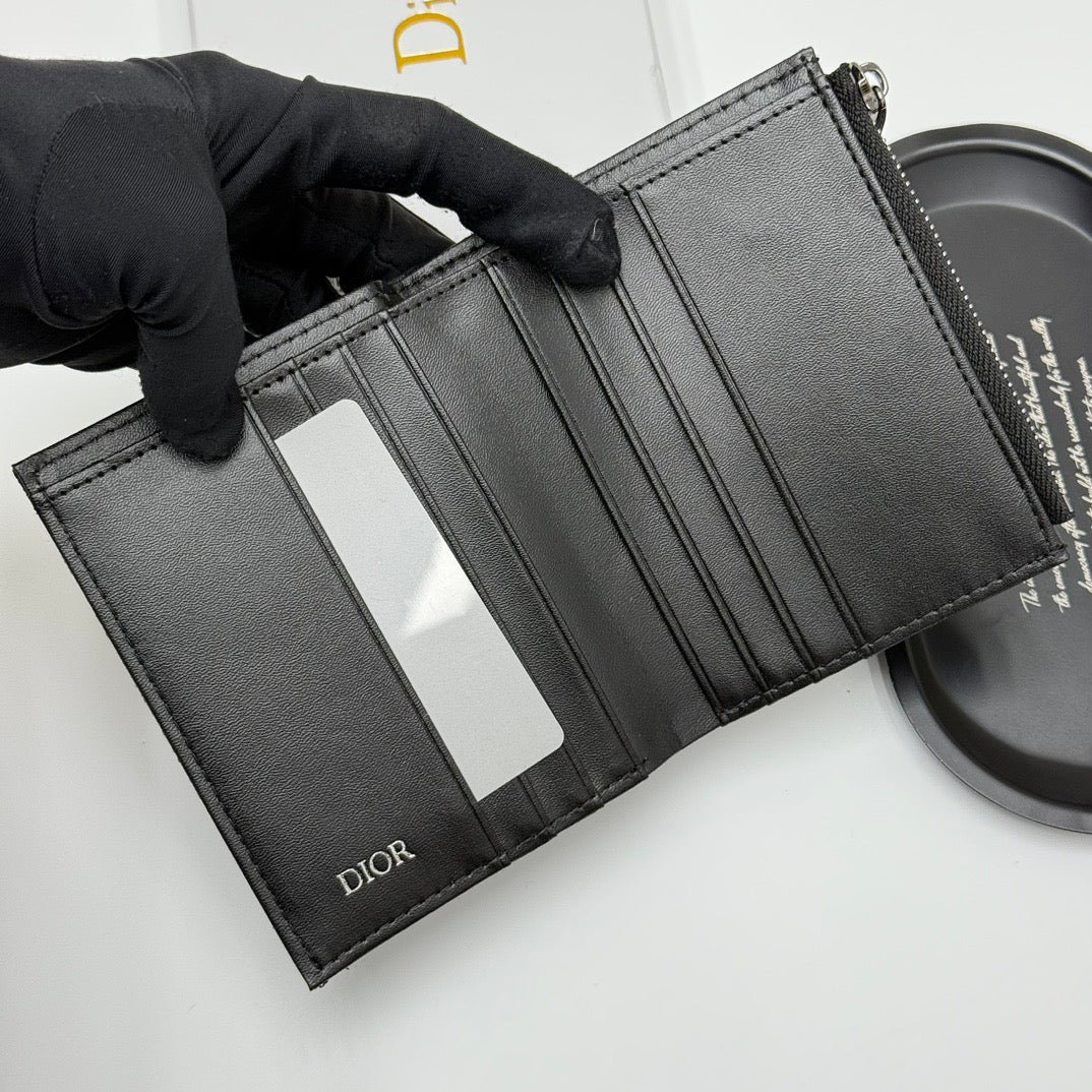 Christian Dior Monogram Zipper Wallet – Signature Logo Edition