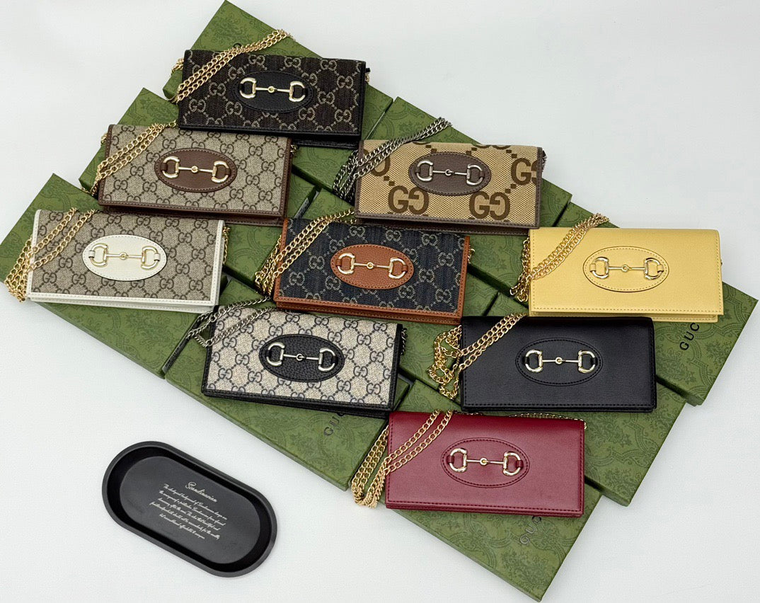 Gucci Horsebit Crossbody Wallet Collection – Signature Chain Edition