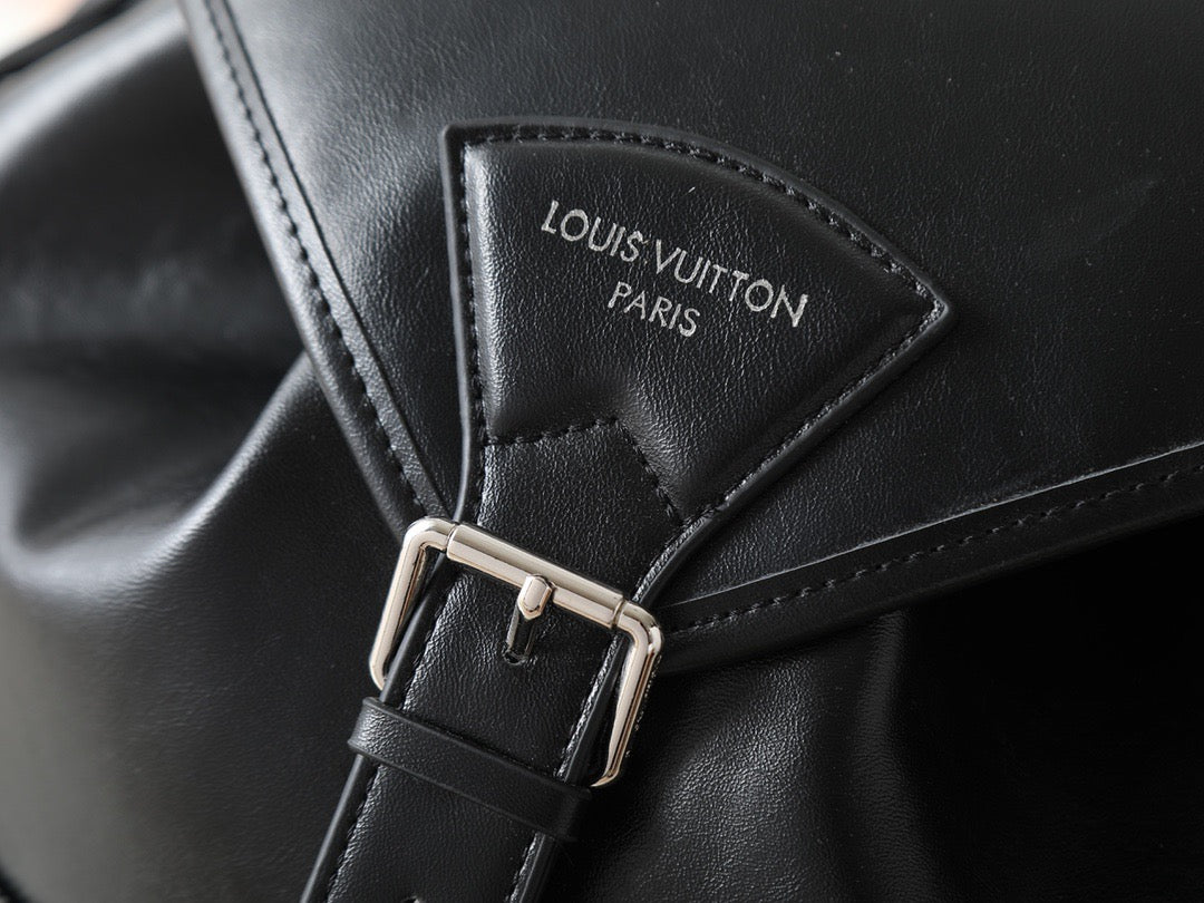 Louis Vuitton Black Leather Flap Backpack – Urban Explorer Edition