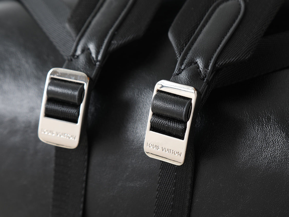 Louis Vuitton Black Leather Flap Backpack – Urban Explorer Edition
