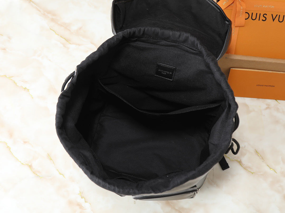 Louis Vuitton Black Leather Flap Backpack – Urban Explorer Edition