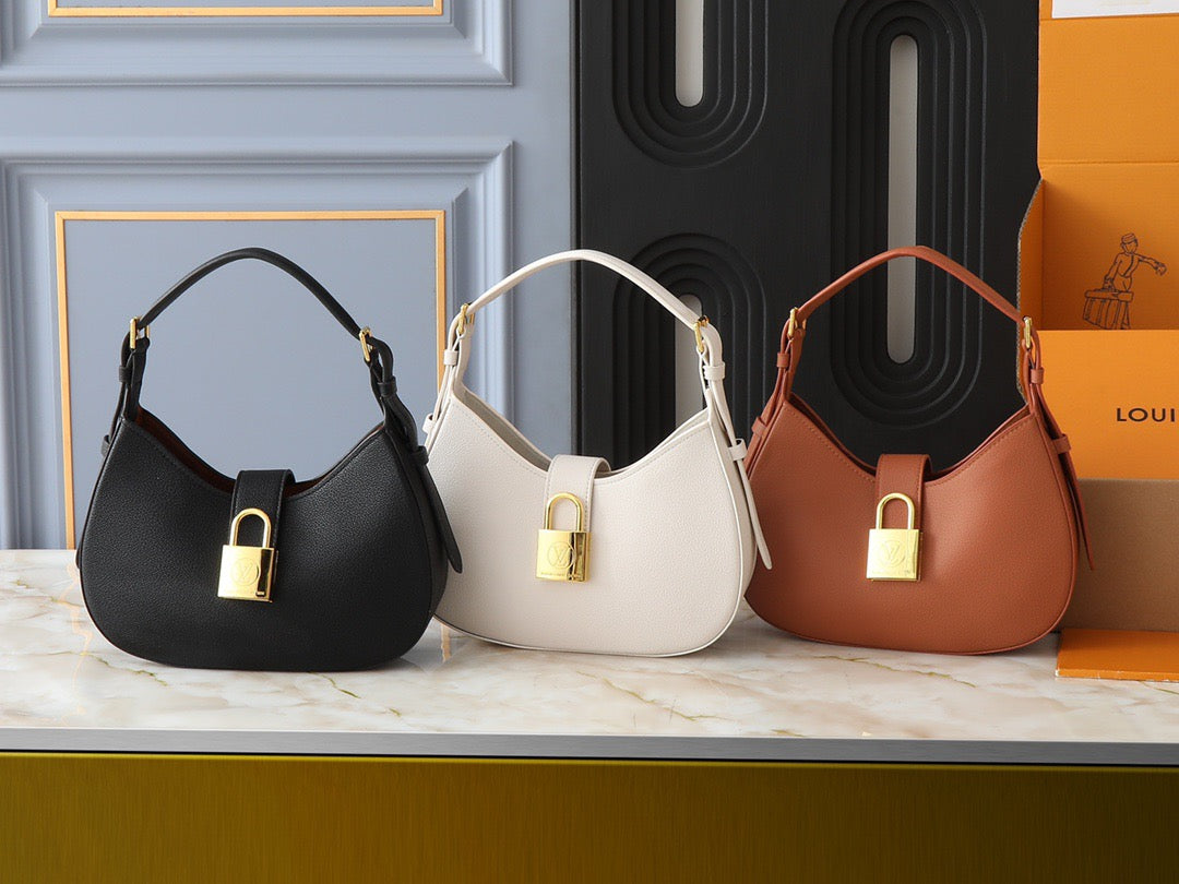 Louis Vuitton Crescent Padlock Handbag Collection – Gold Emblem Series