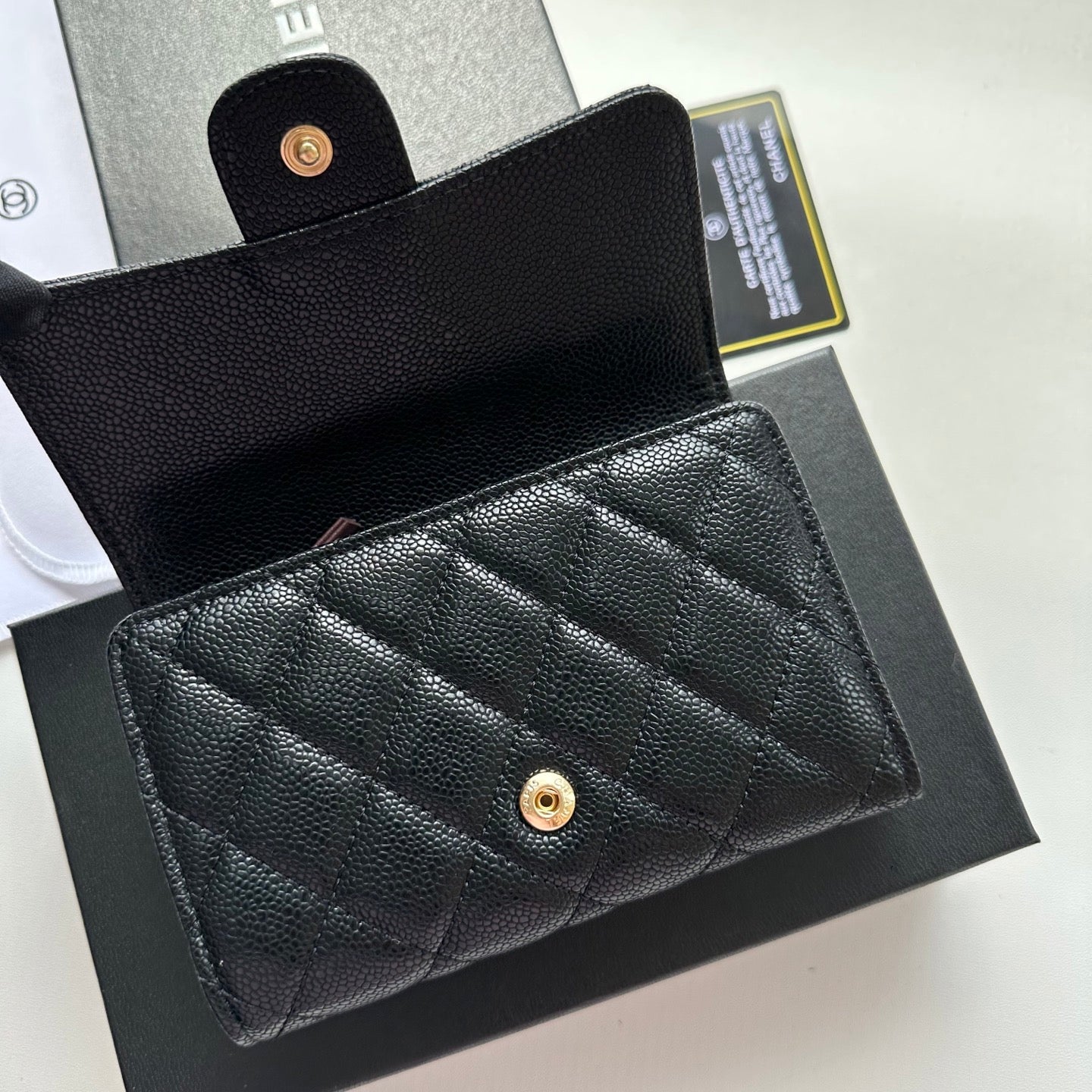 Chanel Quilted Flap Wallet Collection – Gold Logo Edition