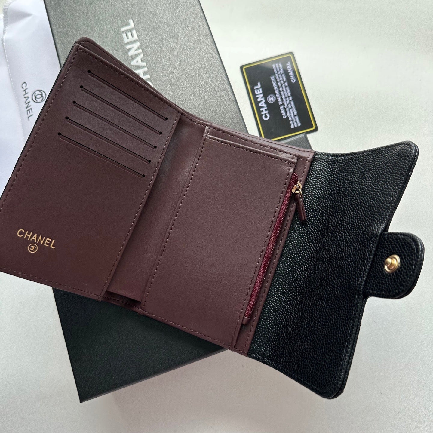 Chanel Quilted Flap Wallet Collection – Gold Logo Edition