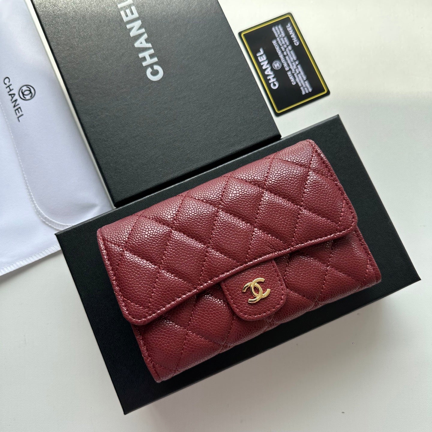 Chanel Quilted Flap Wallet Collection – Gold Logo Edition