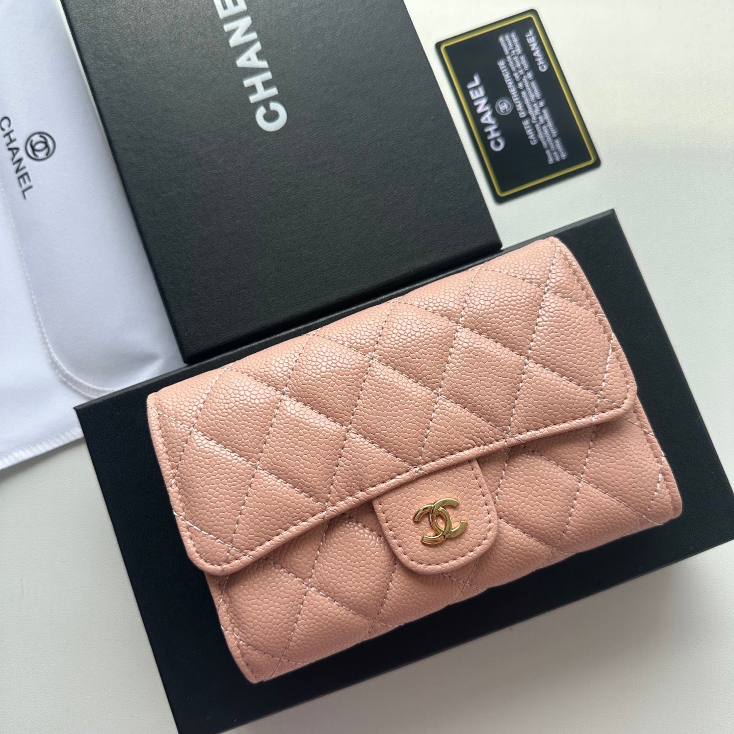 Chanel Quilted Flap Wallet Collection – Gold Logo Edition