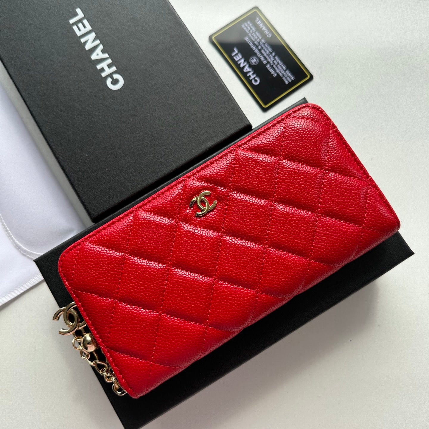 Chanel Quilted Zipper Wallet Collection – Chain Charm Edition