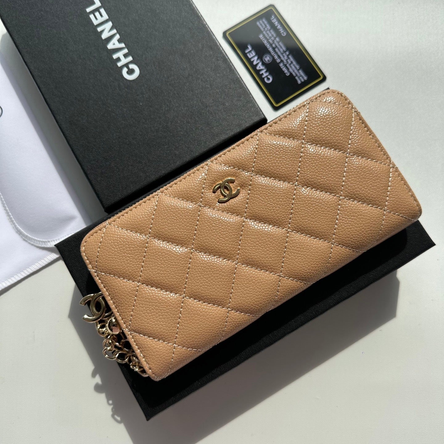 Chanel Quilted Zipper Wallet Collection – Chain Charm Edition