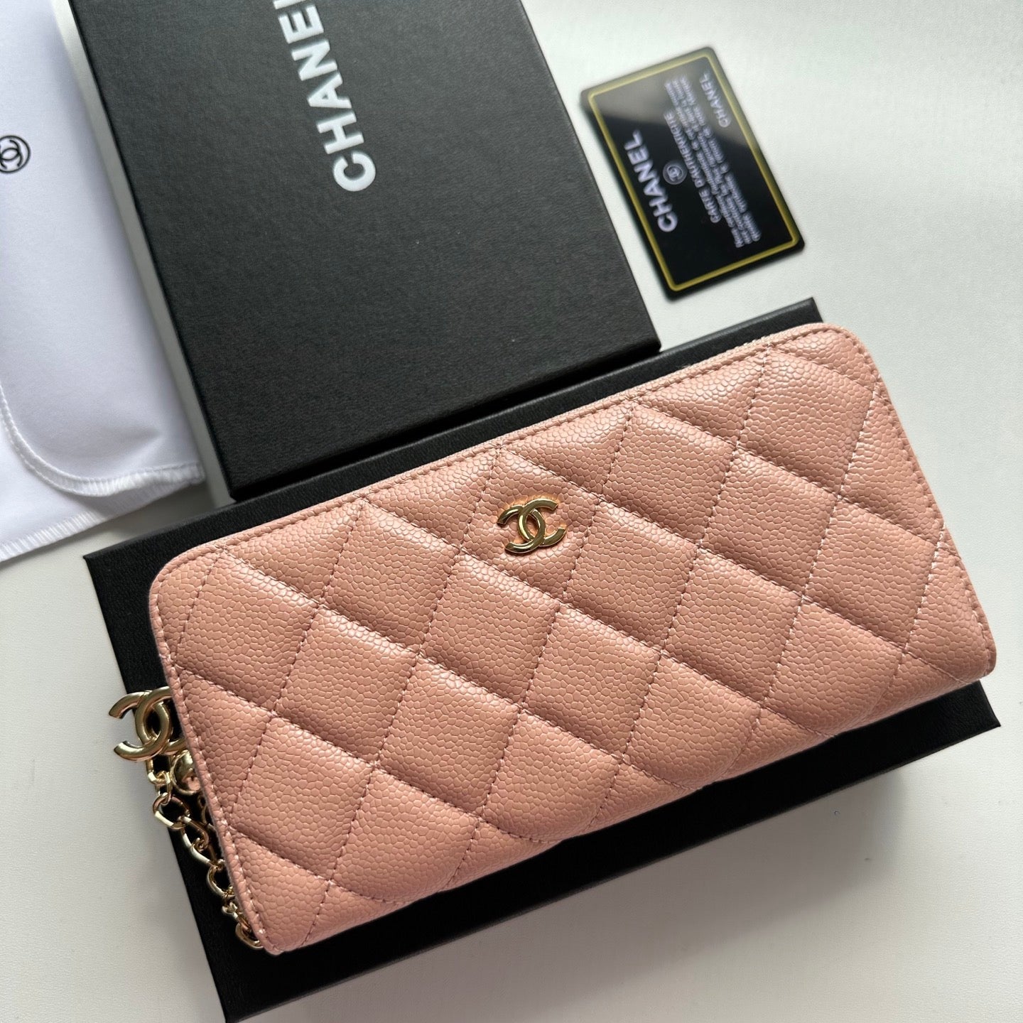 Chanel Quilted Zipper Wallet Collection – Chain Charm Edition