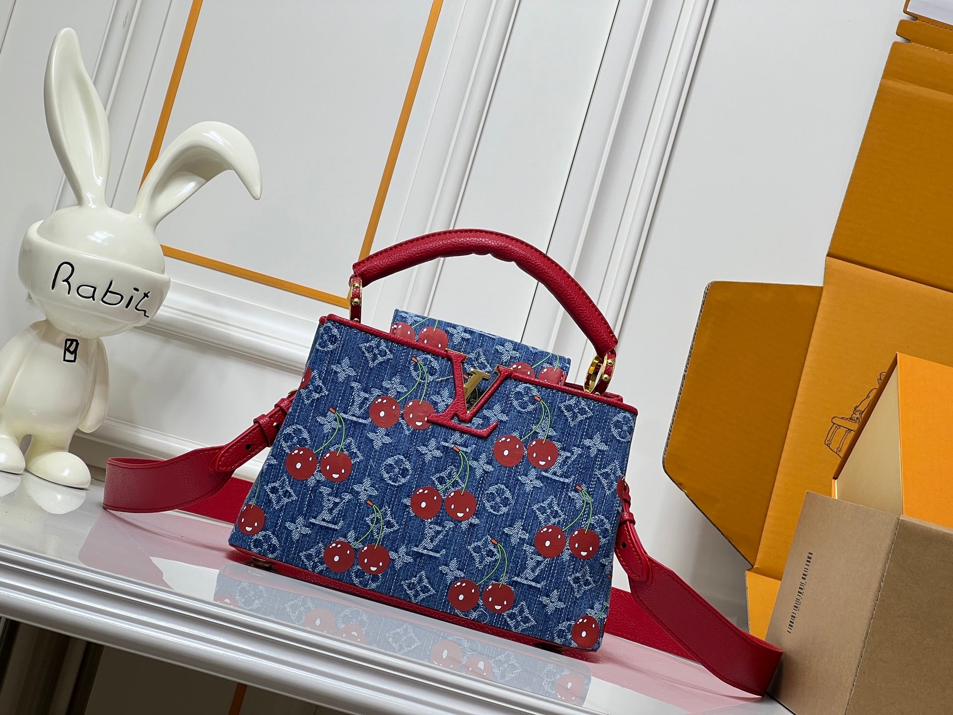 Louis Vuitton Cherry Denim Monogram Handbag Collection – Playful Luxe Edition