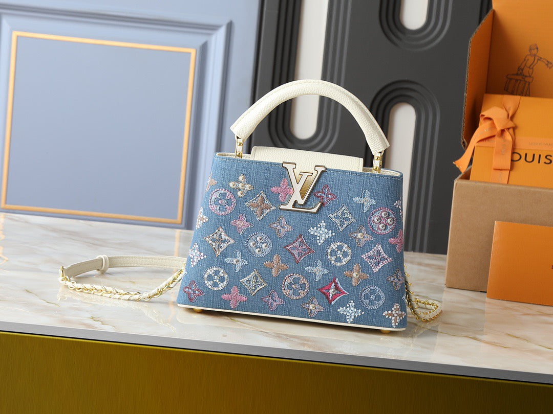 Louis Vuitton Cherry Denim Monogram Handbag Collection – Playful Luxe Edition