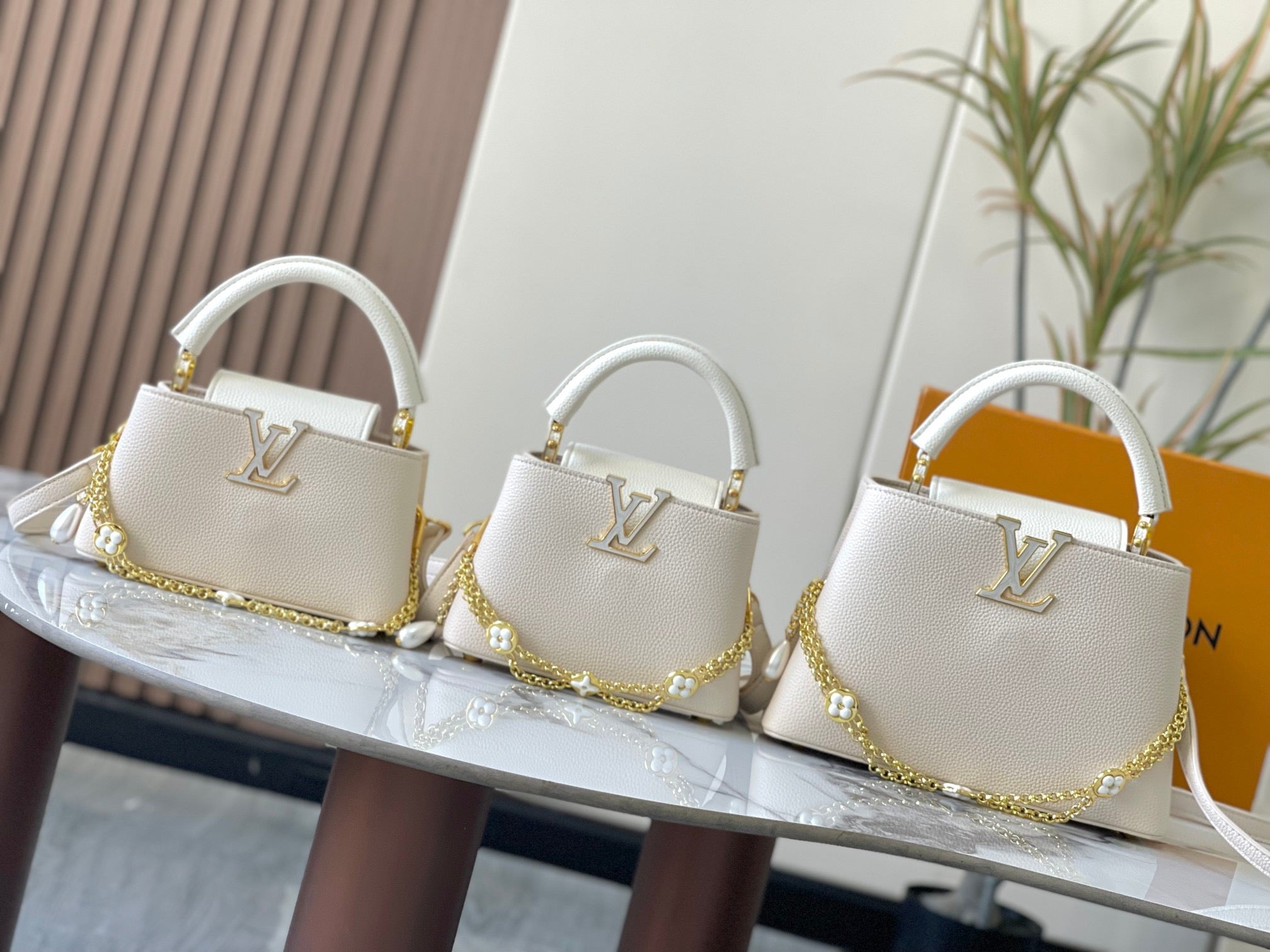 Louis Vuitton Cream Monogram Handbag Trio