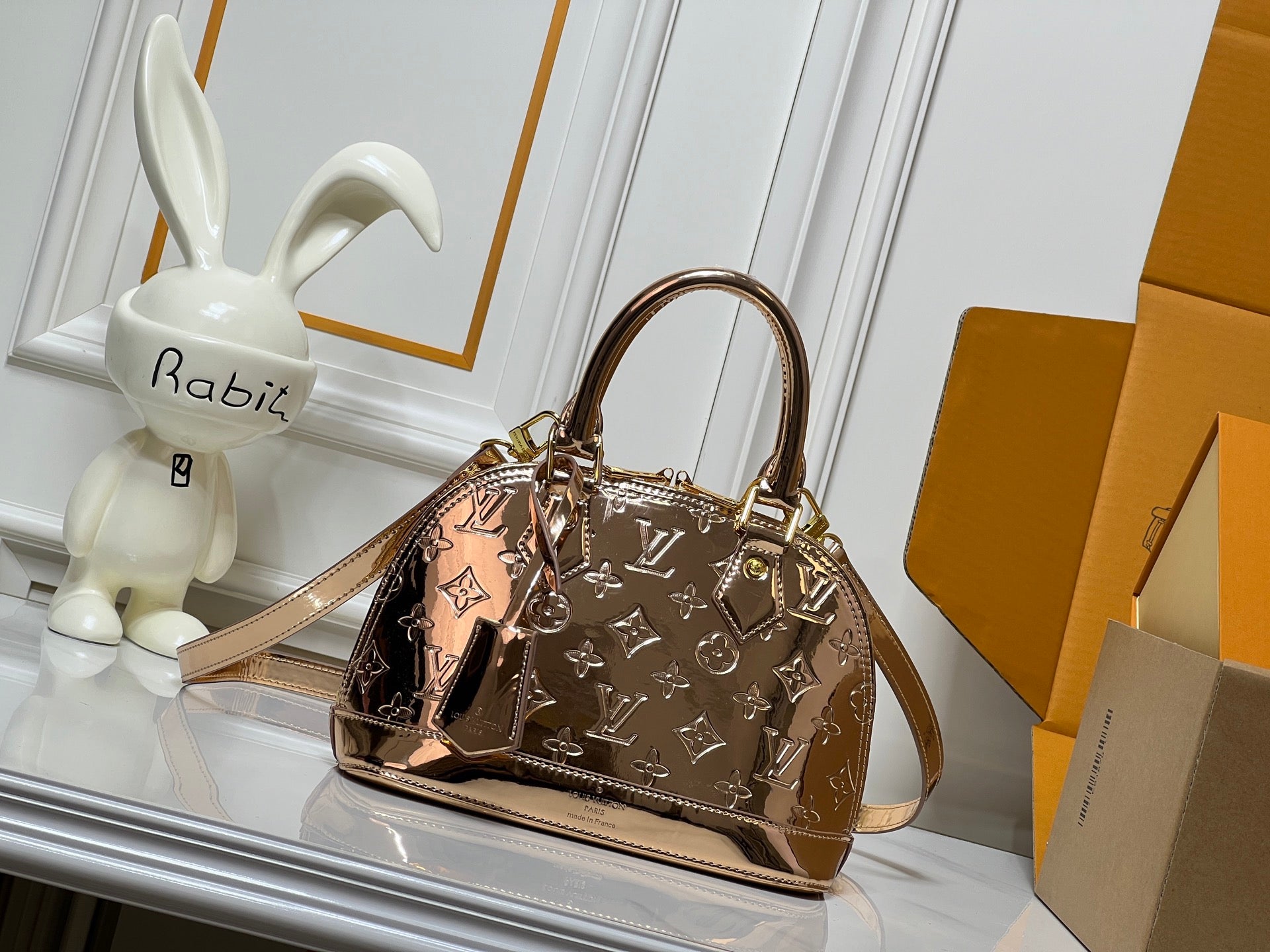 Louis Vuitton Reflective Silver Monogram Handbag – Radiant Icon Edition