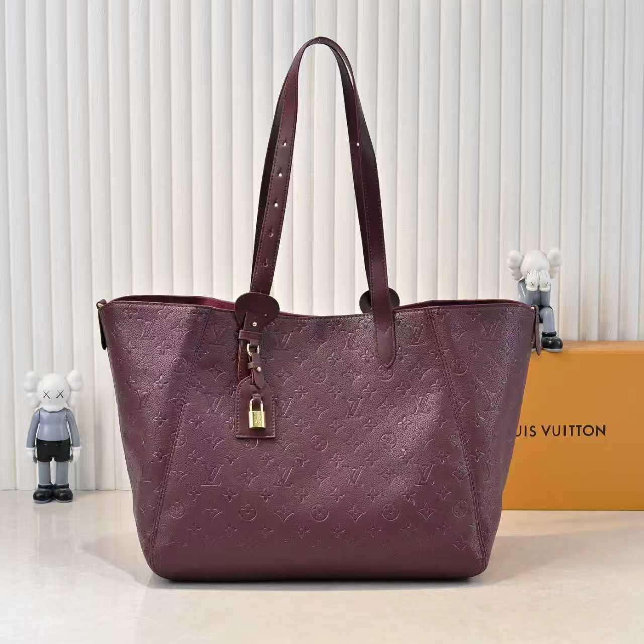 Louis Vuitton Burgundy Monogram Tote Bag – Deep Luxe Edition