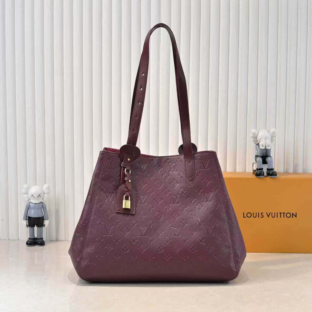 Louis Vuitton Burgundy Monogram Tote Bag – Deep Luxe Edition