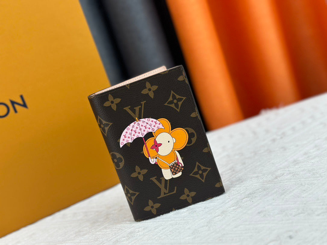 Louis Vuitton Monogram Card Holder Classic Canvas with Playful Cartoon Characters