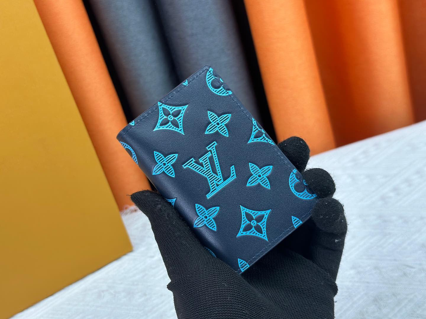 Louis Vuitton Compact Cardholder Navy & Blue Monogram Canvas