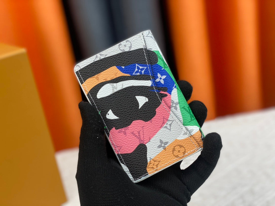 Louis Vuitton Monogram Cardholder Artistic Eye Motif & Abstract Design