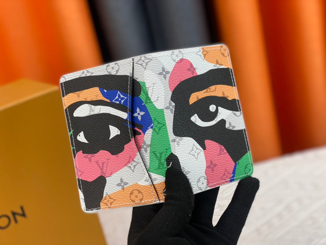 Louis Vuitton Monogram Cardholder Artistic Eye Motif & Abstract Design