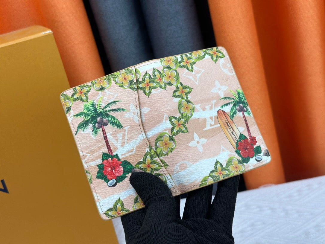 Louis Vuitton Compact Cardholder Tropical Surf Edition with Monogram Canvas