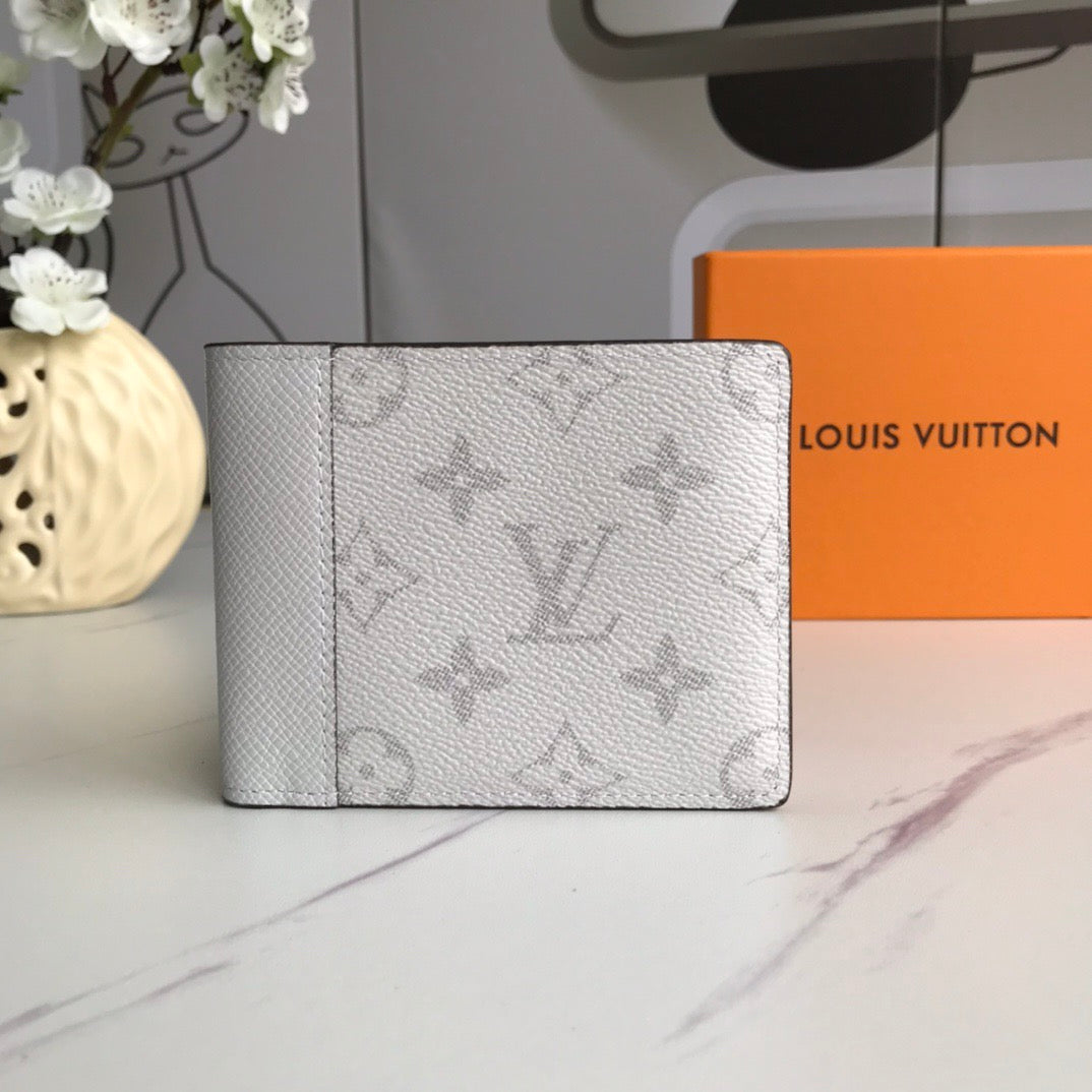 Louis Vuitton Monogram Wallet Light Gray with Tonal Pattern