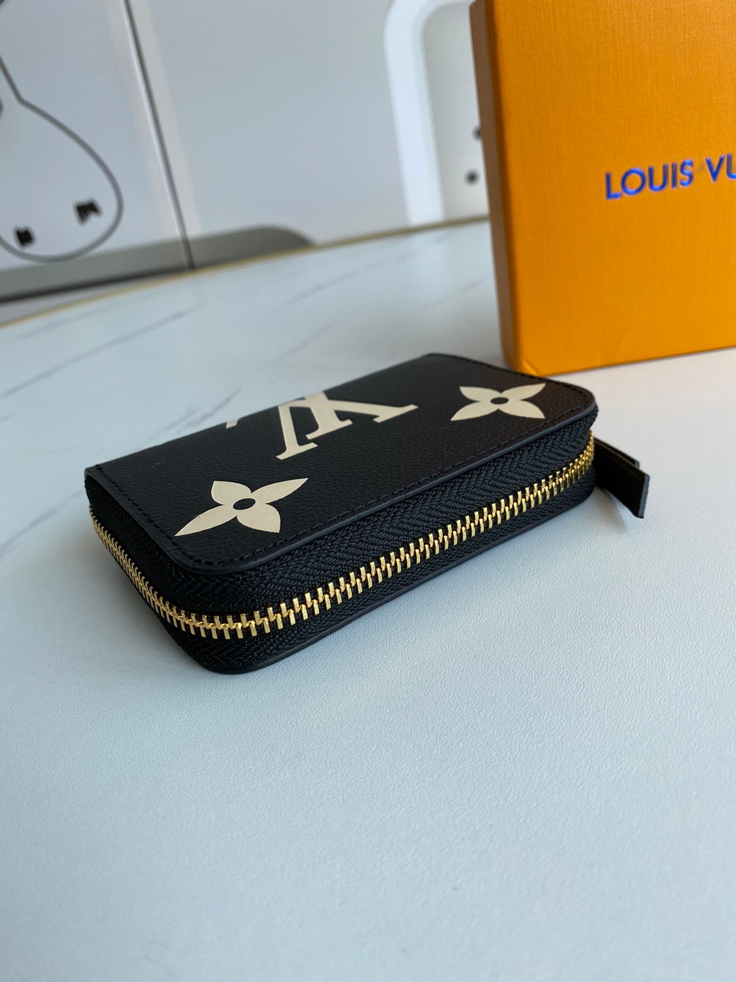 Louis Vuitton Black Monogram Zipper Wallet