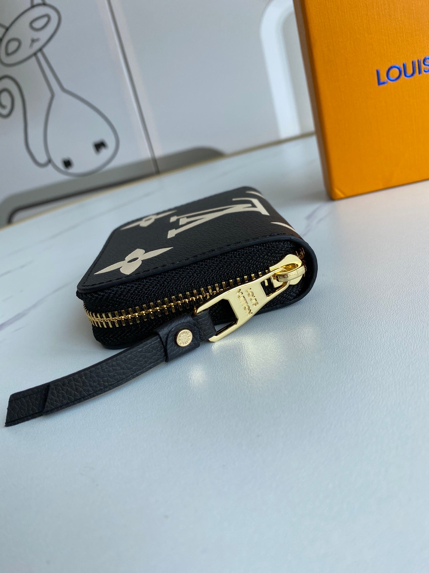 Louis Vuitton Black Monogram Zipper Wallet