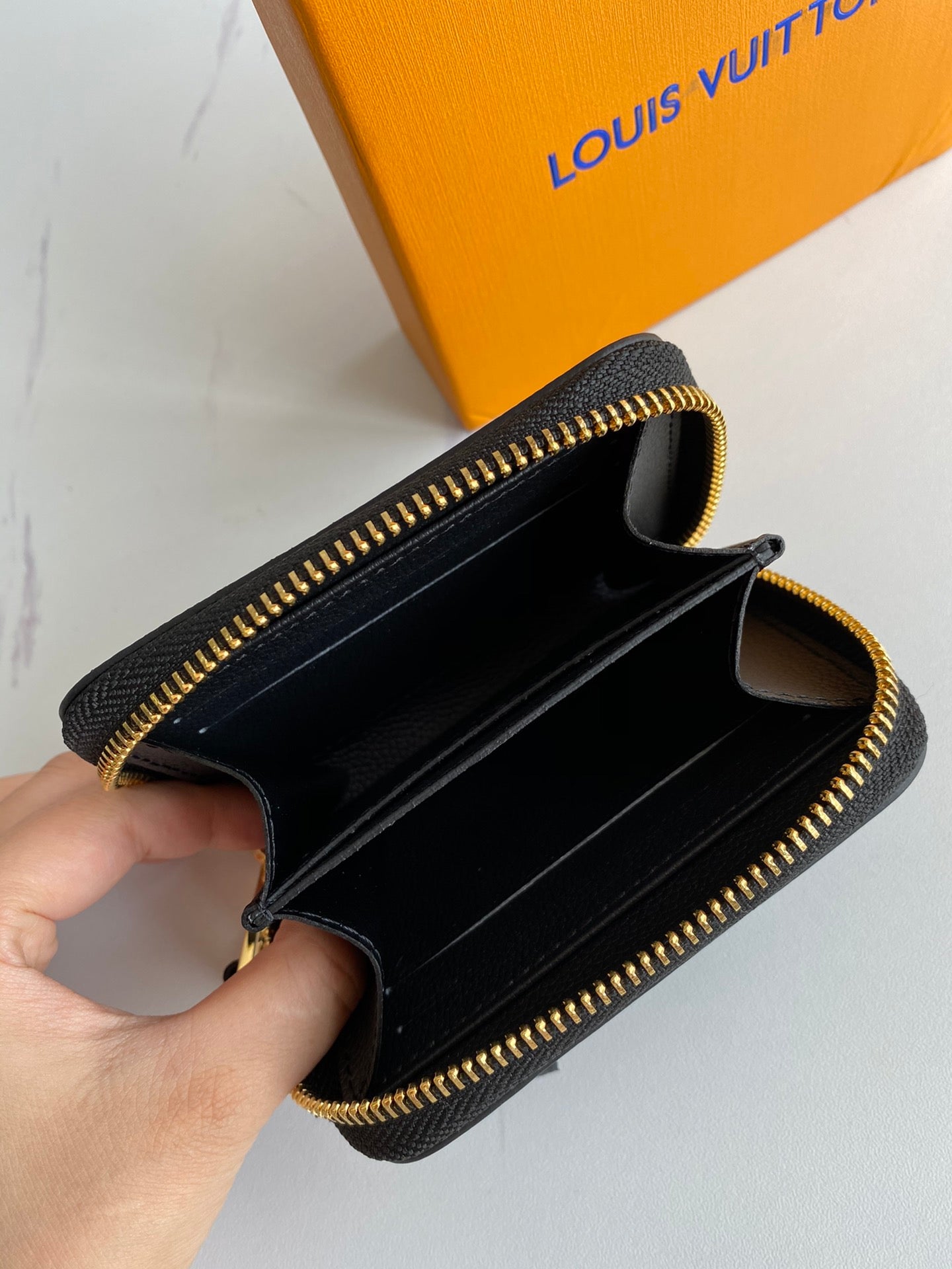 Louis Vuitton Black Monogram Zipper Wallet