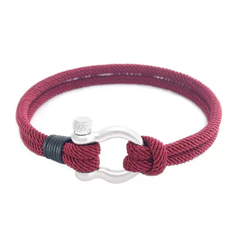 Nautical Rope Bracelet – Anchor & Shackle Clasp