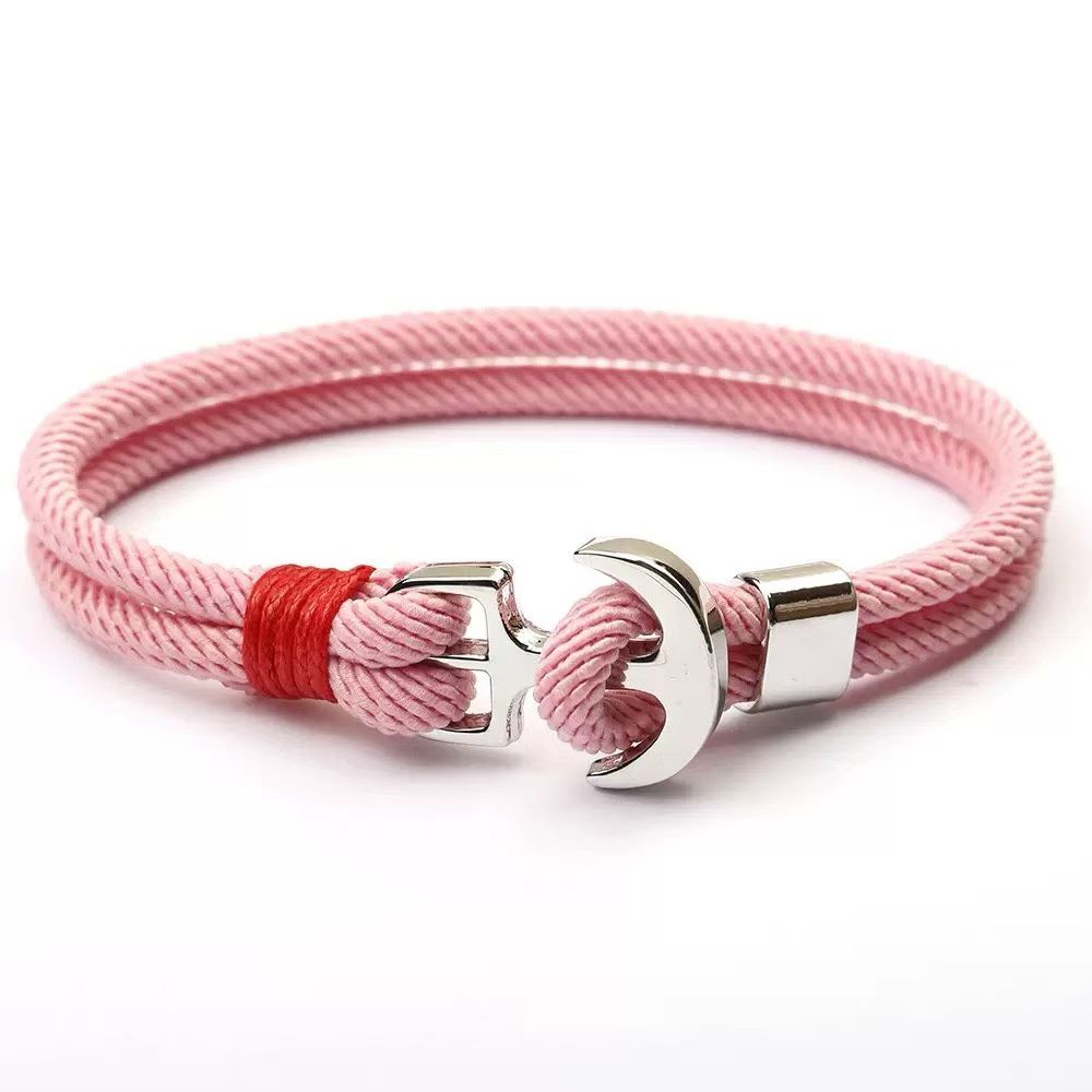 Nautical Rope Bracelet – Anchor & Shackle Clasp