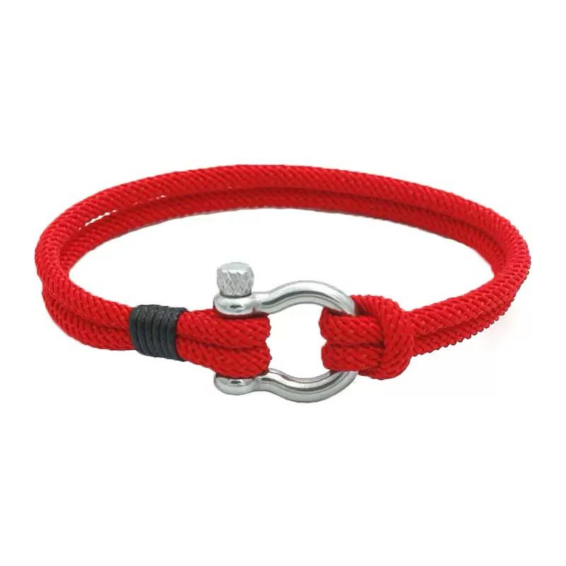 Nautical Rope Bracelet – Anchor & Shackle Clasp