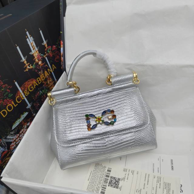 Dolce & Gabbana Embellished Handbag – Jeweled DG & Bow Motifs