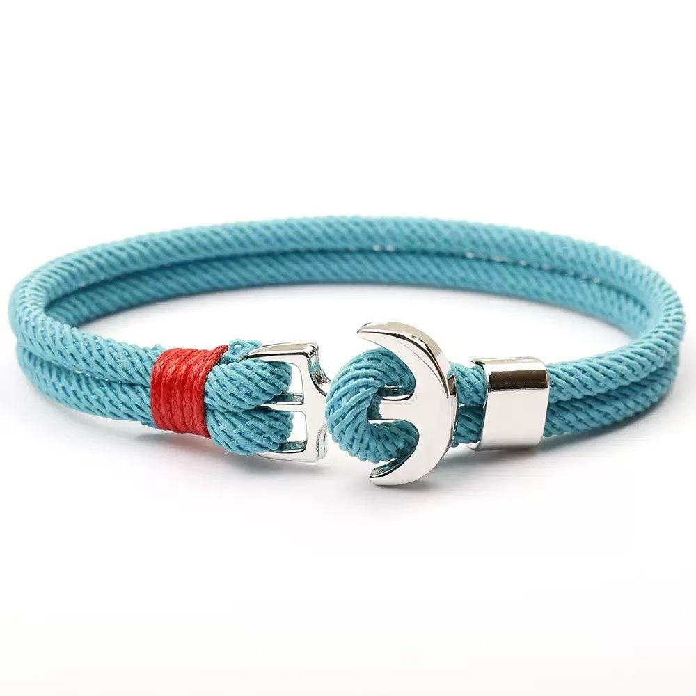Nautical Rope Bracelet – Anchor & Shackle Clasp