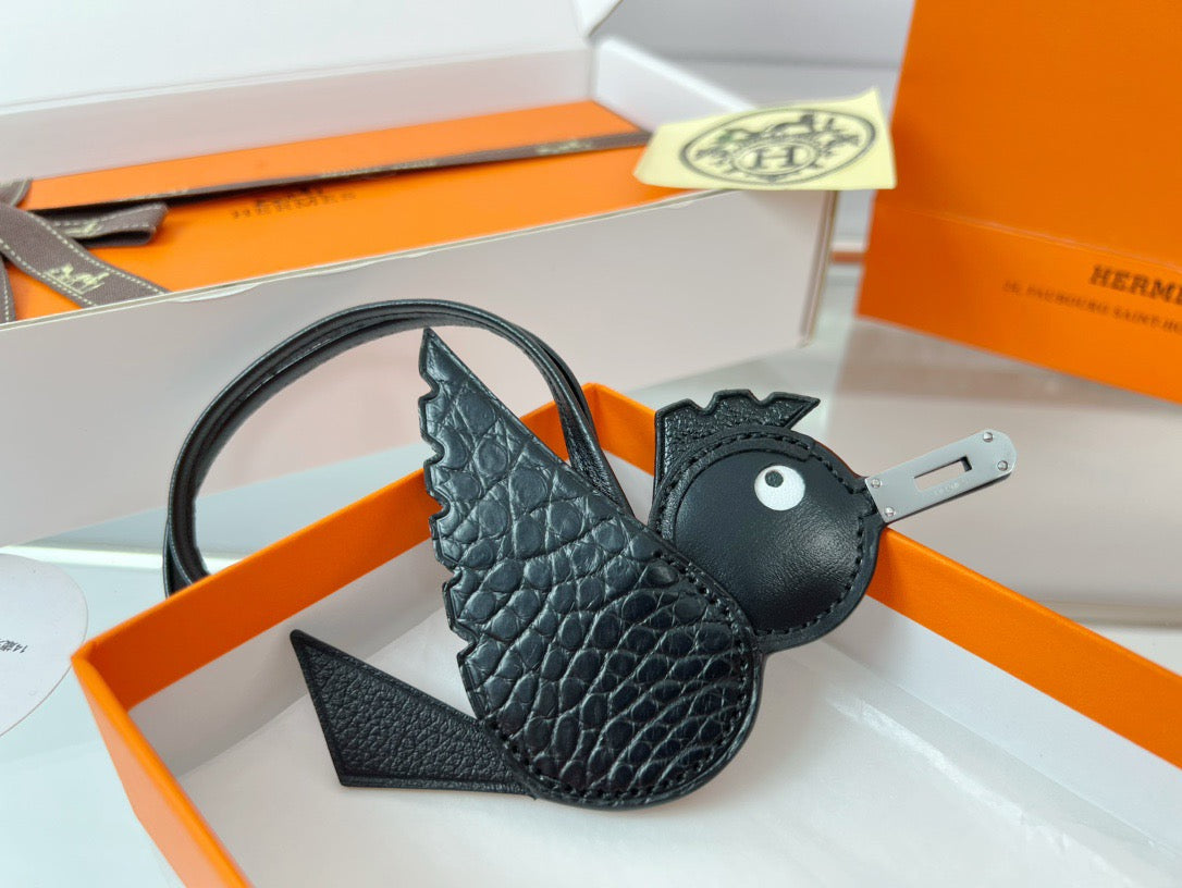 Hermès Noir Bird Charm