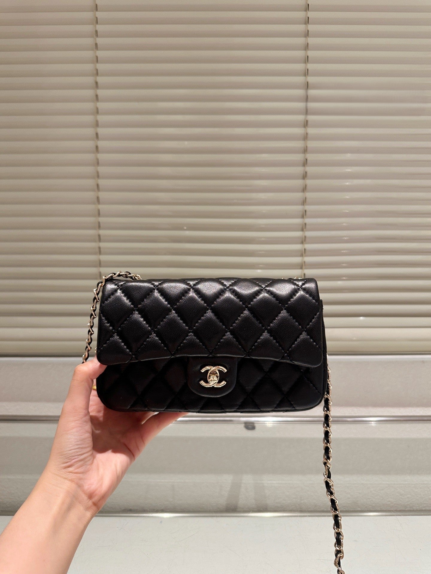 Chanel Mini Flap Bag Quilted Leather with Silver Hardware