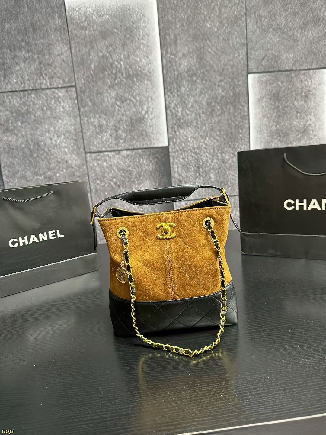 Chanel Quilted Bucket Handbag